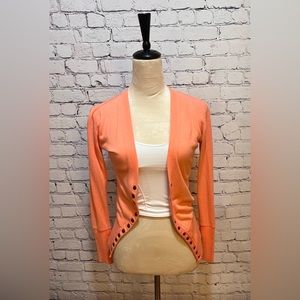 Coral Button Cardigan by Color Story